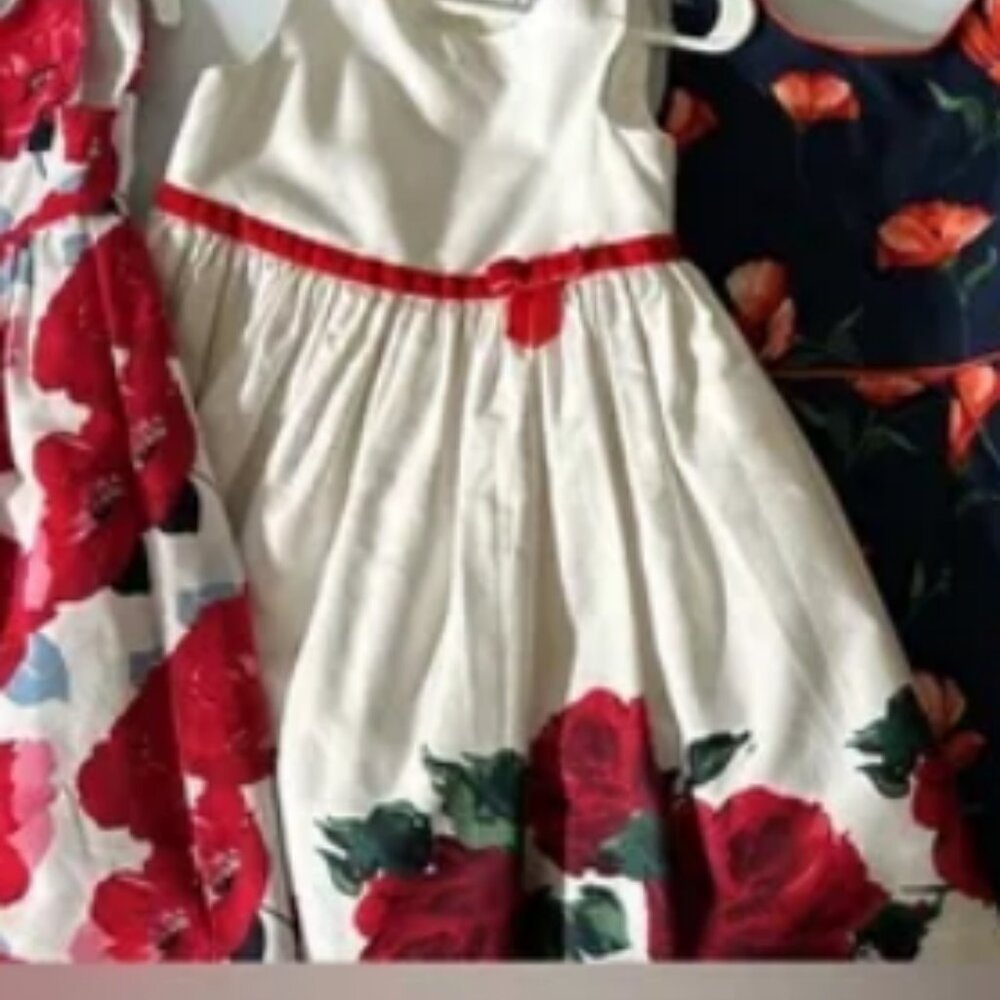 Roses on White dress